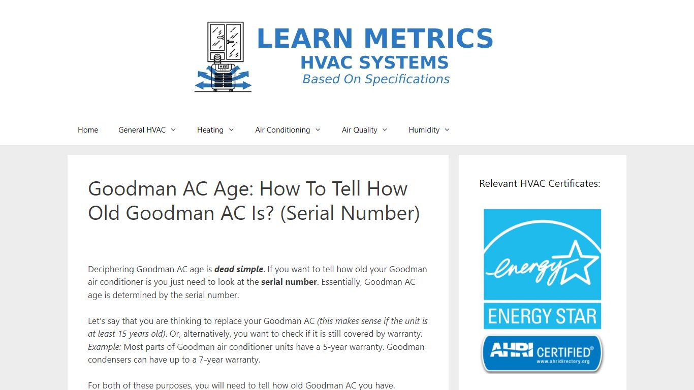 Goodman AC Age: How To Tell How Old Goodman AC Is ... - LearnMetrics