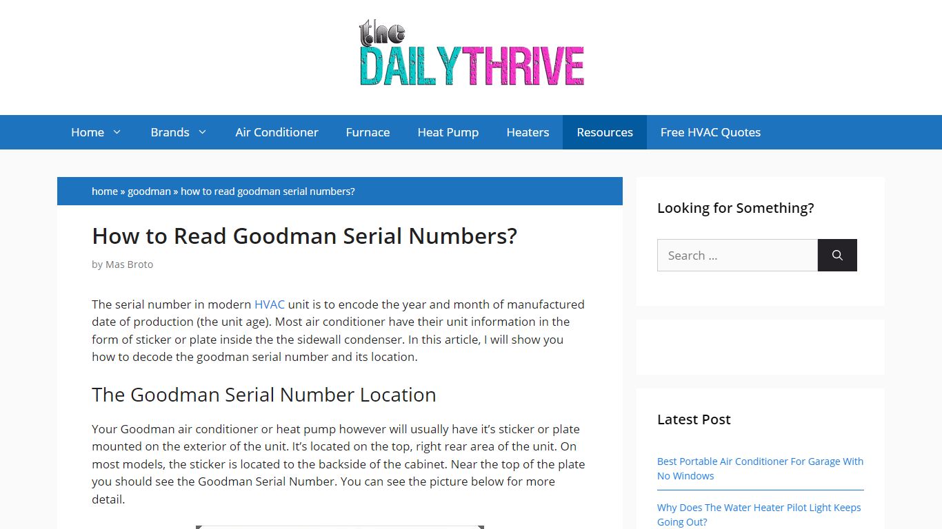 How to Read Goodman Serial Numbers? - Daily Heating and Air Conditioning